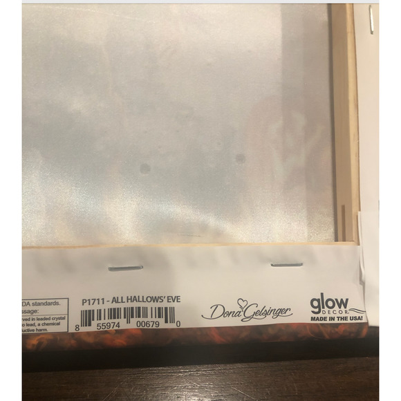 NEW WITCH BEADAZZLED All Hallow's Eve Print Framed Halloween Wall Decor - Picture 6 of 12